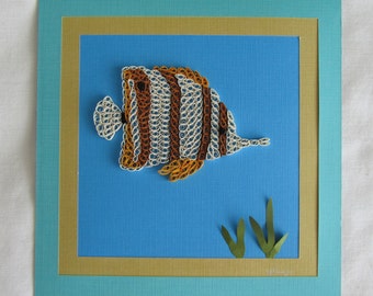 Paper Quilled Angel Fish Picture