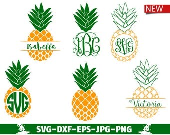 Pineapple SVG Cut Files Monogram Frames Summer Monogram Pineapple SVG Files Pineapple Monogram Svg Pineapple Monogram Frames
