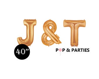 SHIPS FAST - Giant Gold Letter Balloons, 40" Gold Balloons, Giant Balloons, Gold Wedding Decorations, Engagement - Any Letters