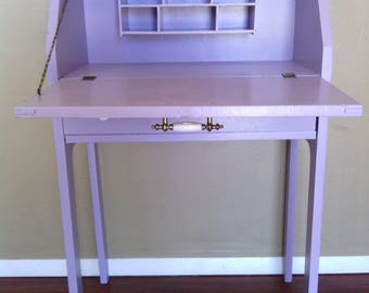 Lavender Pastel Purple Colored Small Stationary / Laptop / Craft Desk