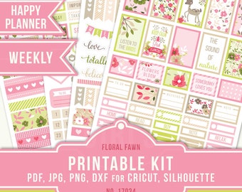 Happy Planner Stickers, April Planner Stickers, Easter Planner, Printable Planner Sticker, April Weekly Sticker, MAMBI Weekly, 17034