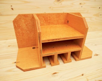 Engraved Tool Storage Organizer (Wall mounted) - Maple
