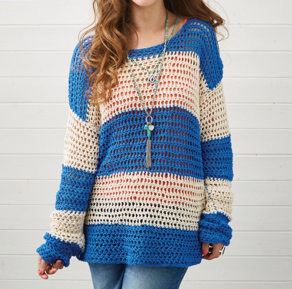 Pattern Slouch Jumper | crochet slouchy jumper crochet pattern stripy jumper Pattern Slouch Jumper | crochet slouchy jumper crochet pattern stripy jumper