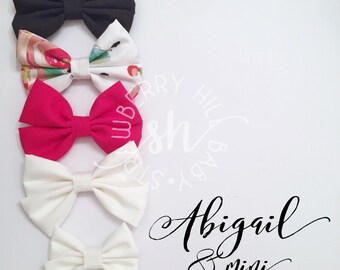 Basic bow, classic bow, hair bow, bow clip, bow headband, baby bow, toddler bow, spring bow, floral bow, fabric bow