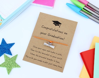 Graduation Gift, Graduation Wish Bracelet, Graduate Gift, Happy Graduation, Graduation Jewellery, Congratulations on Your Graduation