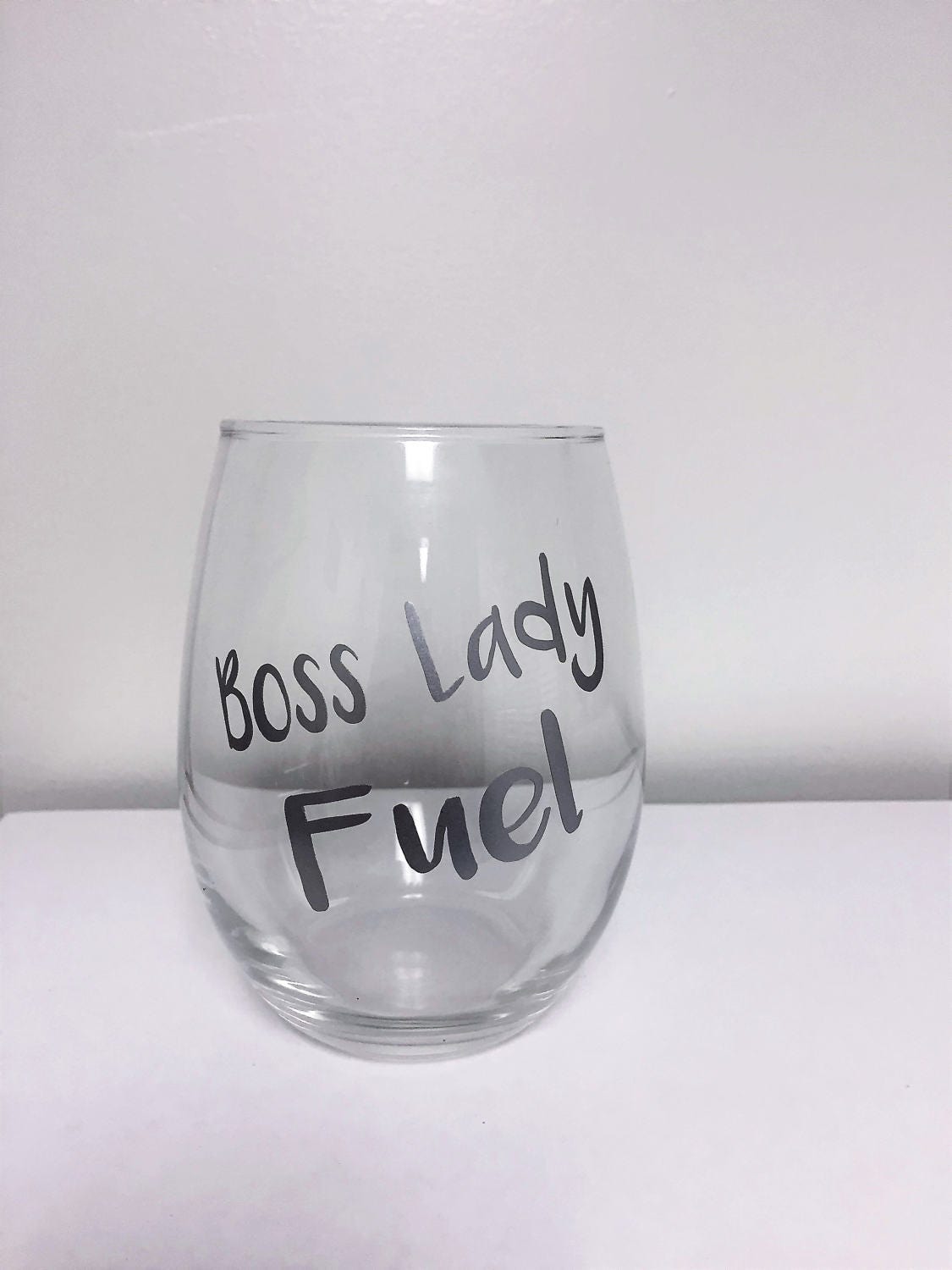 Boss Lady Fuel Wine Glass Stemless Wine Glass Boss Lady 6546