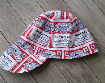 Budweiser welding cap welders hat skull reversible 6 panel custom. * LIMITED EDITION *