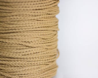 2,5 mm (0,10 po) 262 yards corde Beige fil crochet corde enroulée string bricolage fournitures fil artisanat corde de polyester macramé cordon fils tendus