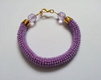 Female bracelet the Gift for the woman Braslet from beads the Violet bracelet of Ornament for women the Gift on birthday of Braslet