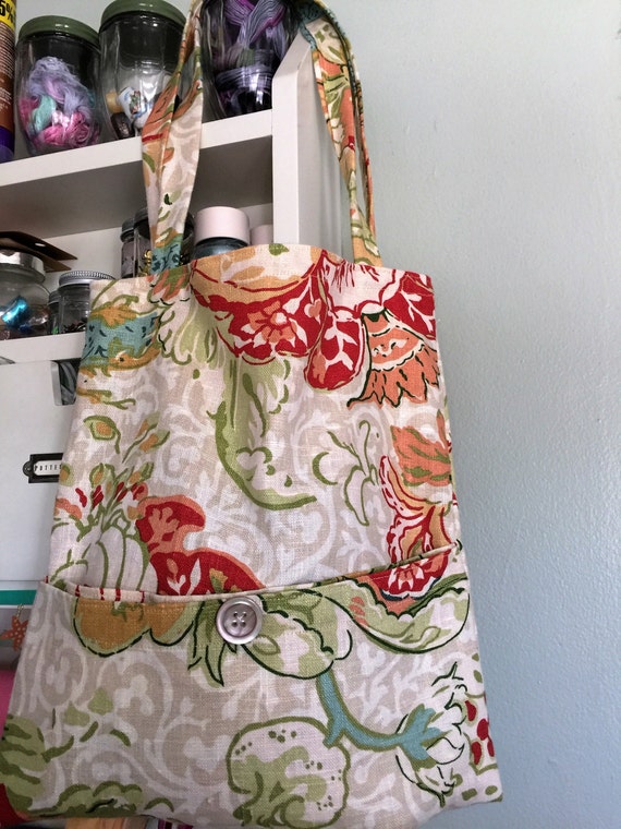 Market Bag French Tote Linen French Seam Handcrafted Flea