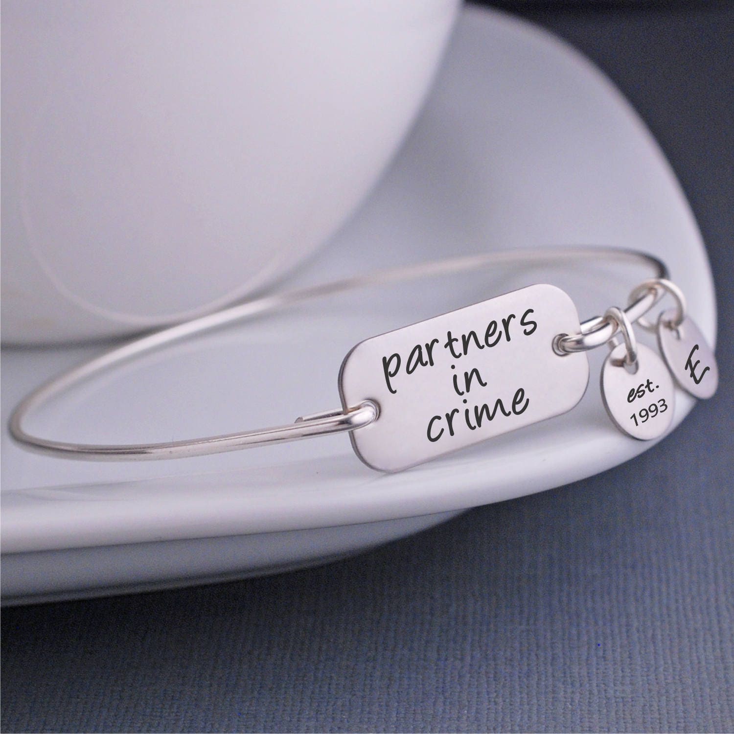 Partners In Crime Bracelet Best Friend Jewelry Personalized 5446