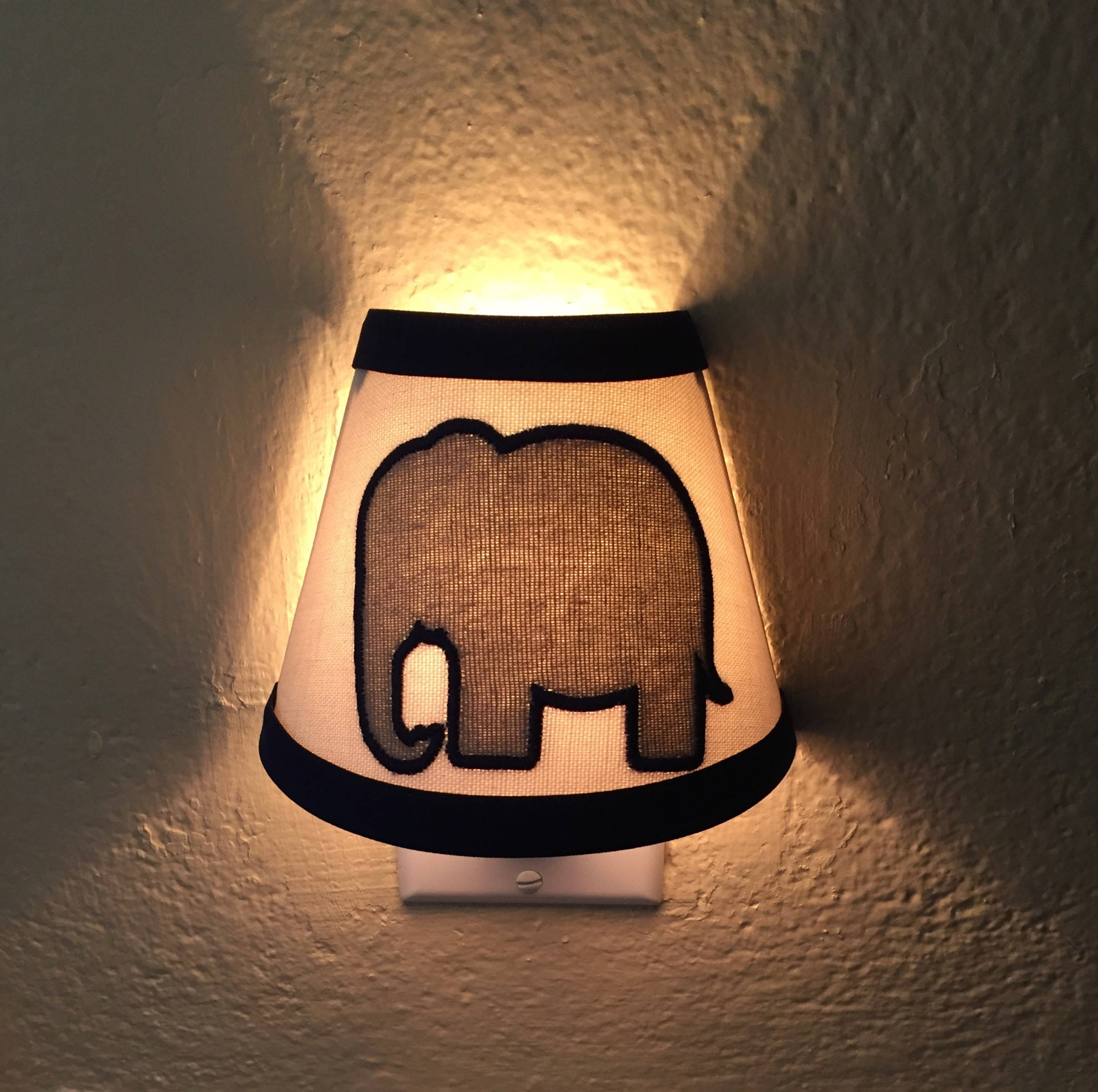 Elephant Night Light Gray elephant with your choice of