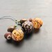 Lampwork glass bead set handmade jewelry making supply by Lori Lochner rustic hollow statement necklace set "
