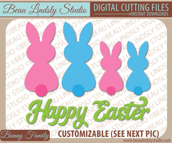 Download Easter Bunny Family Clip Art SVG Easter SVG Stick Figure