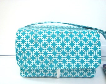 6" Super Large Fabric Coupon Organizer - Turquoise Links