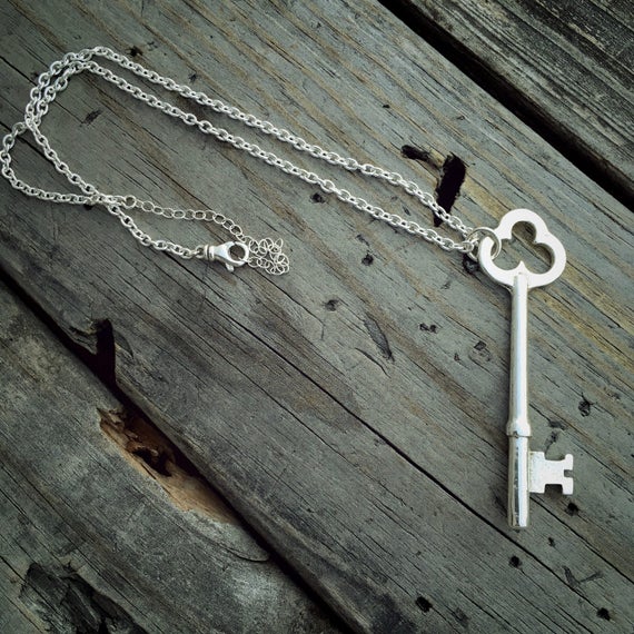 Sterling Silver Skeleton Key Necklace Handmade Wild Prairie