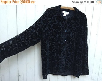 Cruel Denim Women’s Cream Burnout Velvet Long Sleeve Top