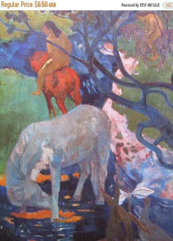 Paul Gauguin, The White Horse (1898) | Paul gauguin, White 