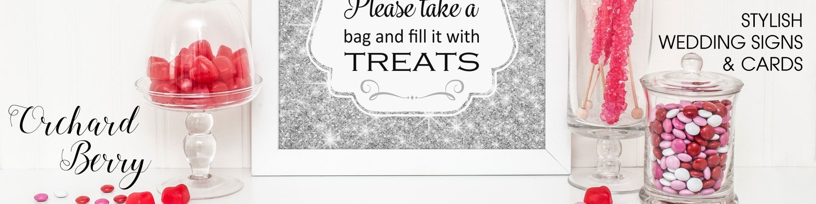 Stylish Printable Wedding Signs and Cards by OrchardBerry on Etsy