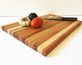 Handmade Wood Cutting Board . Large Multi-Species