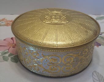 Vintage Guildcraft Tin - Candy or Cookie Tin 1960s - Made in New York - Storage or Display Tin