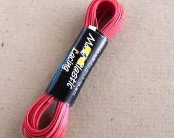 Destash Red Plastic Lacing Cord Craft Supply Made in USA Lanyard Children's Crafts