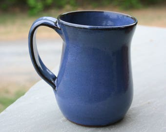 Cobalt Blue Pottery Mug Handle NC Pottery