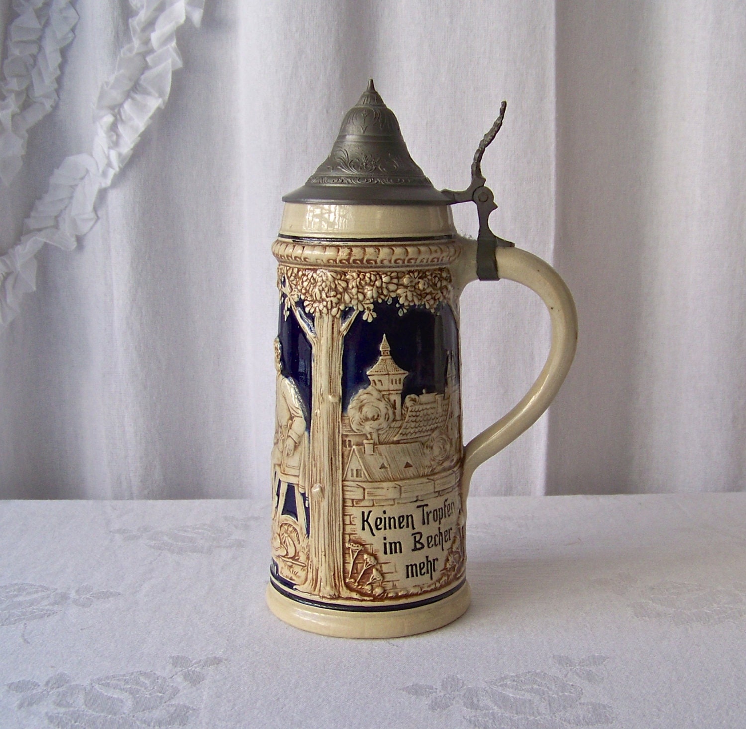 Vintage Beer Stein Made in Germany Lindenwirtin by CynthiasAttic