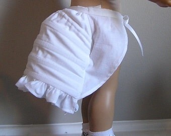 White Cotton Bustle for American Girl or 18 dolls