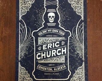 Eric Church Concert Poster, Edmonton, AB