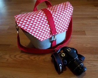 New-Camera bag-Digital SLR camera bag-Dslr camera case-purse-womens camera bag-RED DIAMOND