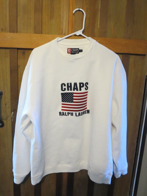Vintage Ralph Lauren Sweatshirt with Embroidered USA Flag Logo