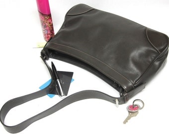 Vintage Aurielle Leather Handbag In Expresso Brown