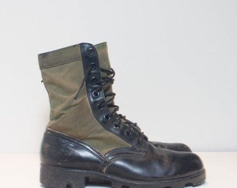 army green combat boots