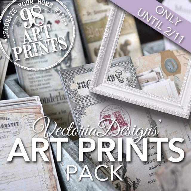 Crafting Printables Digital Collage Sheets and by VectoriaDesigns