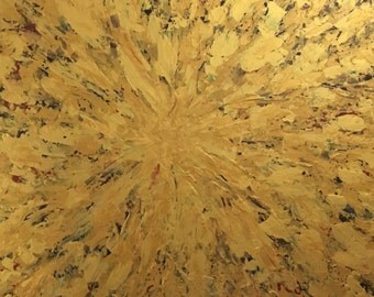 Estelle - Original, Modern, Abstract, Acrylic, Canvas, Texture, Painting, Art Nouveau, Fire, Layered, Gold, Contemporary, Pallet Knife, Art