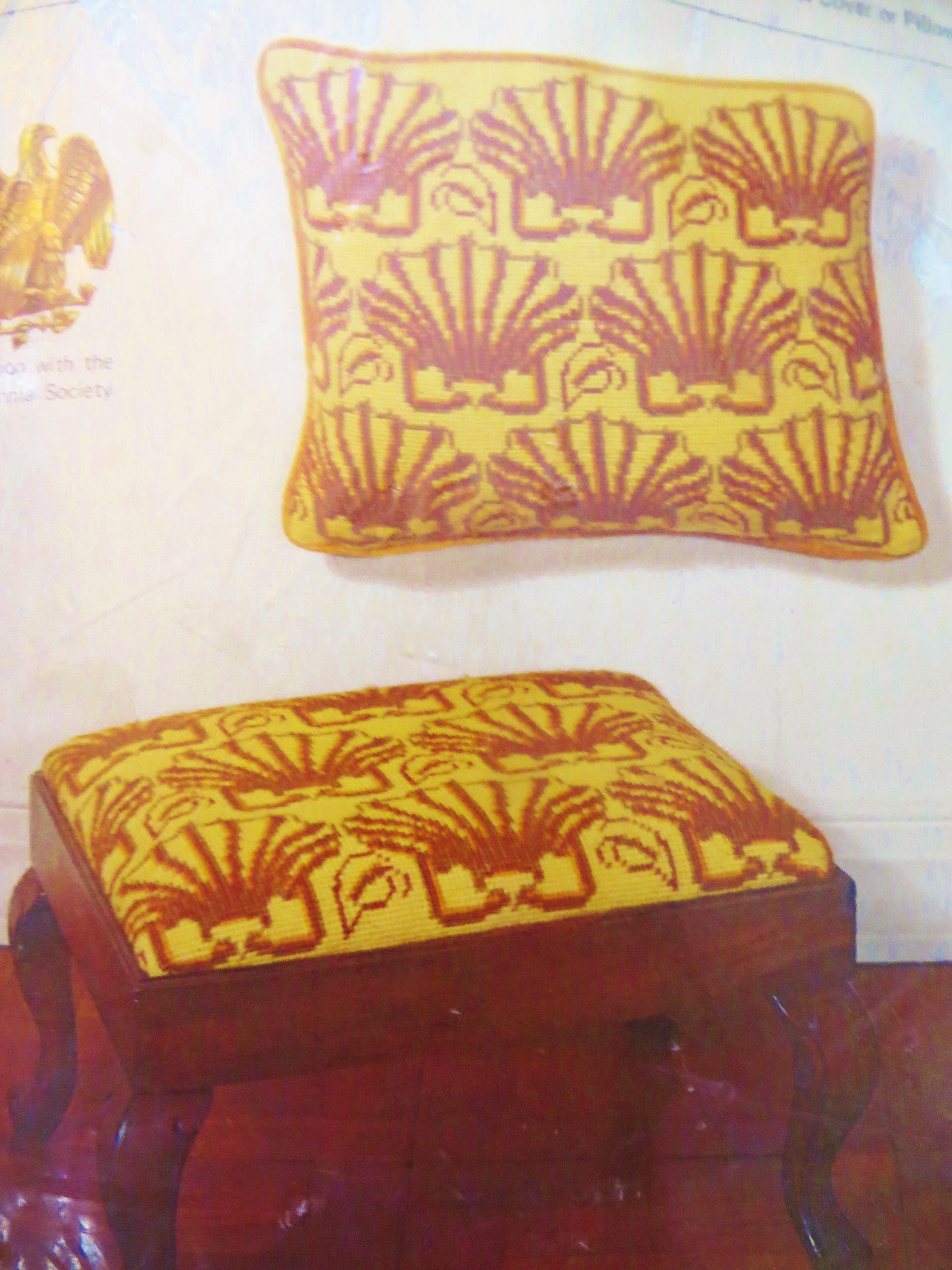 Columbia Minerva Needlepoint Kit Footstool Cover or Pillow