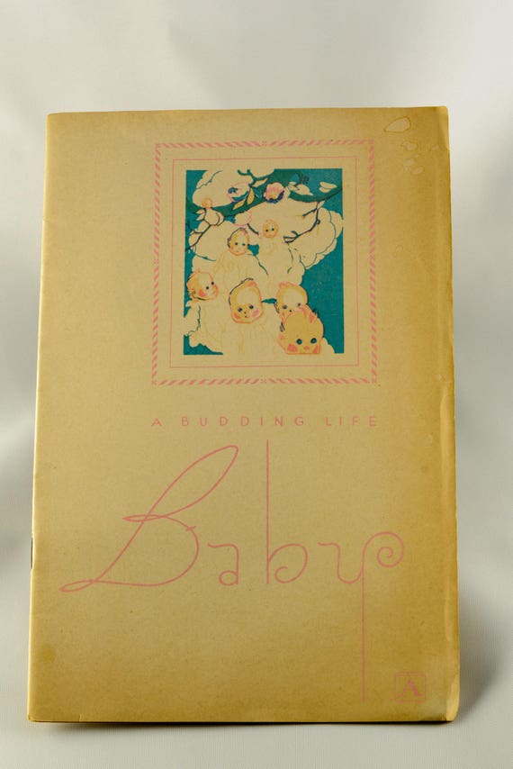 Vintage Baby Memory Keepsake Booklet A Budding
