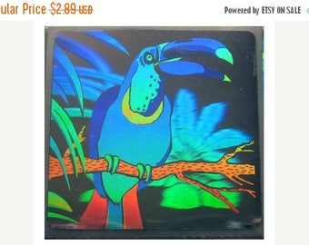 SALE Rare Vintage Hologram Toucan Sticker Holographic