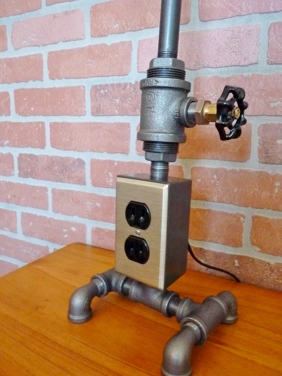 FAUCET HANDLE DIMMER Pipe lamp with faucet dimmer by TeslaLamps