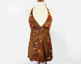 Vintage 70s Halter Top Women's S