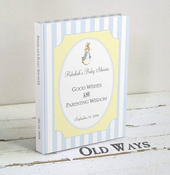 Peter Rabbit Baby Shower Guest Book or Baby Wishes Parent
