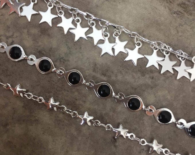 Silver jewelry, dainty choker, Boho Choker, choker Necklace, Silver Necklace, Star Necklace, chic choker, unique choker, necklace choker