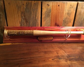 2016 World Series Commemorative Chicago Cubs Mini Baseball Bat and stand