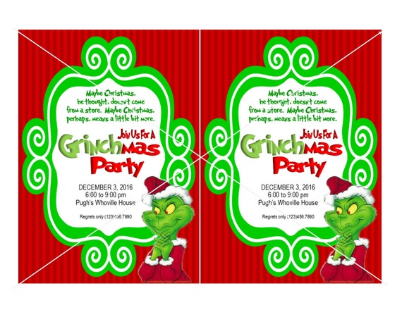 Grinchmas Party Invitation