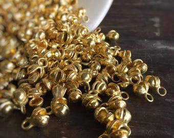 NEW LOWER PRICE - Bangalore Authentic Gold Clapperless Indian Jingle Bells (100) - Bellydancer Chic