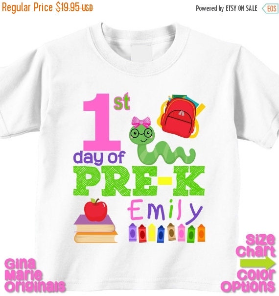 1st day of pre k shirts