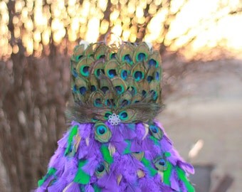 Peacock Flower girl, Peacock dress, Peacock costume, feather pageant dress, pageant dress, flower girl dress, costume