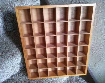 Vintage Shadow Box or Letter Press Drawer Style Shadow Box - Shadow Box - Vintage Wall Display