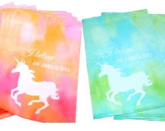 Sale! 100 Pastel Pink and/or Blue Unicorn 10x13" Flat Poly Mailers, Animal Lovers Self Sealing Flat Mailers, Colored Shipping Mailer Bags
